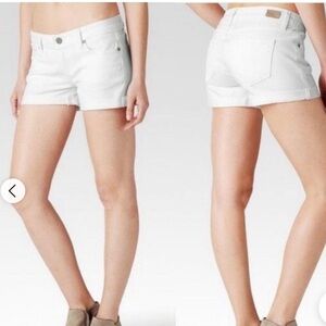 PAIGE Cream Jean Shorts for Women